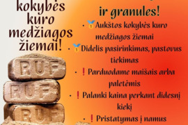 Akcija !Medžio granulės nuo 255€! Sertifikuotos