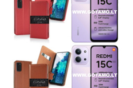 Gotamo Vintage natūralios odos dėklai Xiaomi Redmi 15C WWW.GOTAMO.LT