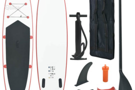 bidaXL Pripučiama irklentė, raudona ir balta