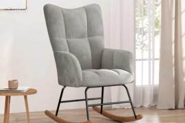 vidaXL Supama kėdė, šviesiai pilkos spalvos, aksomas