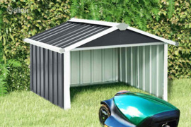 vidaXL Sodo roboto vejapjovės garažas, antracito, 92x97x63cm, plienas