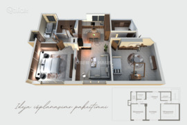 3 kamb. butas Klaipėda, Centras, Sodų g.