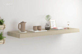 vidaXL Pakabinama sieninė lentyna, ąžuolo spalvos, 80x23,5x3,8cm, MDF