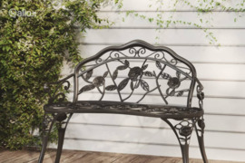 vidaXL Sodo suoliukas, juodos spalvos, 100cm, lietas aliuminis