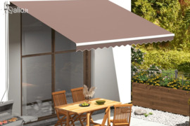 vidaXL Pakaitinis audinys markizei, rudos spalvos, 4x3 m