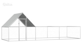 vidaXL Voljeras viščiukams, 6x2x2m, galvanizuotas plienas