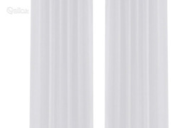 Permatomos Baltos Spalvos Užuolaidos, 140 x 225 cm, 2 Vnt.