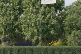 vidaXL Sekcijinis vėliavos stiebas, sidabrinis, 6,23m, aliuminis