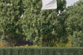 vidaXL Teleskopinis vėliavos stiebas, sidabrinis, 5,55m, aliuminis