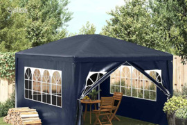 vidaXL Proginė palapinė, 3x4 m, mėlyna