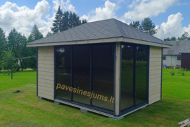 Pavėsinė su silkais