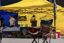 Didelė palapinė 3x 4.5m Geltona