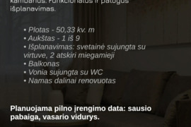 3 kamb. butas Klaipėda, Naujakiemis, Naujakiemio g.