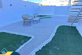 Bungalas su terasa, Alicante provincijoje, Orihuela Costa mieste. 3 kambariai | 69 m² | 600 metrų ik