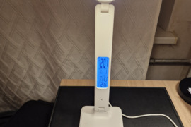 Laikrodis - staline lempa, termometras, kalendorius