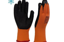 Šiltos žieminės darbo pirštinės su lateksu