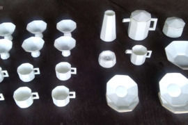 Jiesios Artdeco plono porceliano servizas