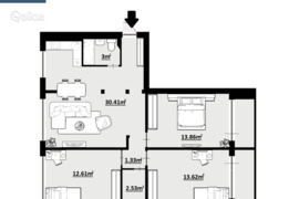 4 kamb. butas Vilnius, Baltupiai, Baltupio g.