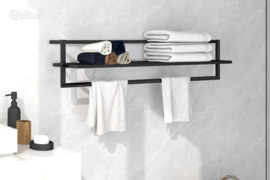 vidaXL Rankšluosčių kabykla, juodos spalvos, 95x25x22cm, geležis