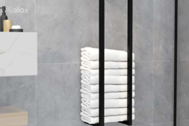 vidaXL Rankšluosčių kabykla, juodos spalvos, 25x20x95cm, geležis