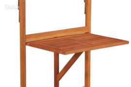 vidaXL Pakabinamas balkono stalas, 64,5x44x80cm, akacijos med. mas.