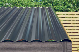 vidaXL Stogo plokštės, 12vnt., antracito, 100x36cm, cinkuotas plienas