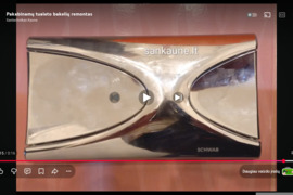 Potinkinio (pakabinamo) bakelio tualeto remontas