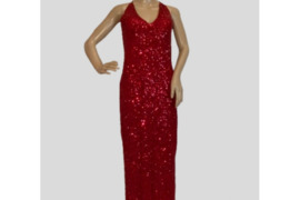 Blizgi raudona suknele