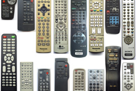 Nuotoliniai pulteliai VHS, video kameros, DVD, TV
