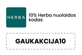 HERBA.LT nuolaidos kodas GAUKAKCIJA10 – akcijos ir pasiūlymai internetu