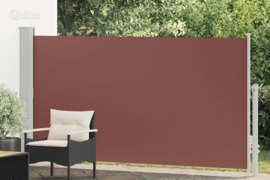 vidaXL Ištraukiama šoninė kiemo pertvara, rudos spalvos, 170x300cm