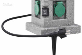 vidaXL Lauko lizdas su prieblandos jutikliu, plastikas