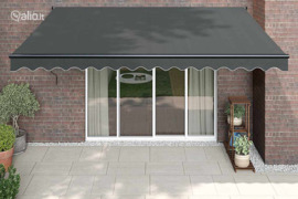 vidaXL Ištraukiama markizė, antracito, 4x3m, audinys ir aliuminis