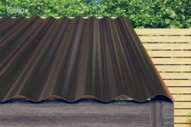 vidaXL Stogo plokštės, 36vnt., rudos, 80x36cm, cinkuotas plienas