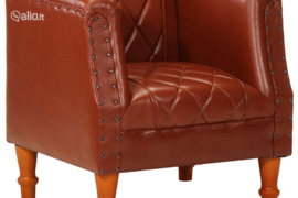 vidaXL Krėslas, rudos spalvos, tikra ožkos oda