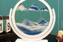 Puiki dovana kaledoms:dinamiškas 3D smėlio menas juodoje rėme