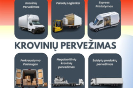 Krovinių pervežimai mikroautobusais, autotransportu  Lithuania - Europe - Lithuania *** ARBA *** inf