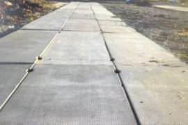 Aerodrominės plokštės kelio plokštės laikini kelia