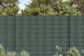 vidaXL Privatumo suteikianti sodo plokštė, žalia, PVC, 70x0,19m