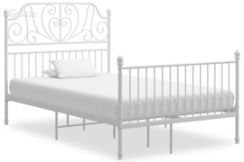 vidaXL Lovos rėmas, baltos spalvos, 120x200cm, metalas
