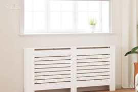 vidaXL Radiatoriaus uždangalas, baltos sp., 172x19x81,5cm, MDF