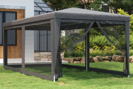 vidaXL Proginė palapinė su 6 sienomis, antracito, 3x6m, HDPE