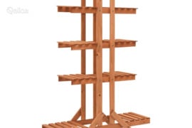 vidaXL Stovas augalams, 83x25x132cm, eglės medienos masyvas