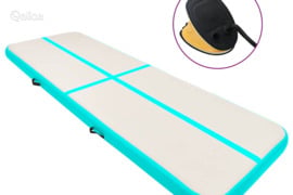 vidaXL Pripučiamas gimnastikos kilimėlis, žalias, 500x100x20cm, PVC