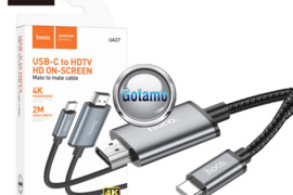 Type-C į HDMI laidas 2 metrai Hoco WWW.GOTAMO.LT
