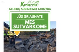 Betono, šakų, kelmų, lapų išvežimas su technika Vilniuje (+50km)