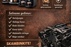 Kavos aparatų remontas , priežiūra Jūra Philips Nivona DeLonghi 