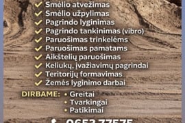 Skaldos. Kelinis žvyras. Pagrindu darymas. Trinkeliams, keliams