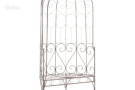 vidaXL Sodo suoliukas, rudas, 95 cm, geležis, senovinio stiliaus