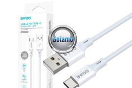 Type-C laidas 1 metras 3A BWOO WWW.GOTAMO.LT